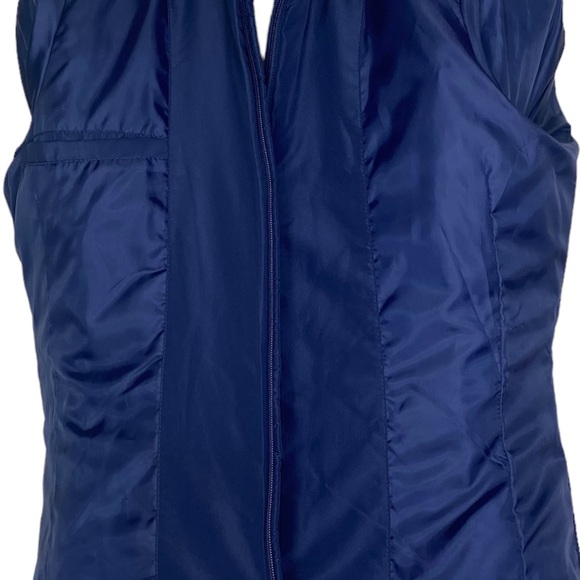 NFL Team Apparel Women’s Puffer Quilted Coat L Navy Blue Full Zip Collared - Picture 11 of 16